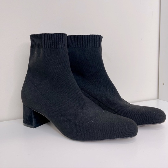 LAFAYETTE 148 Garet Sock Bootie In Black designer quiet luxury minimalist - Picture 2 of 8